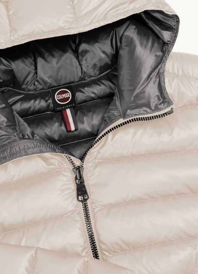 Iridescent down jacket with fixed hood - Image 6