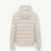 Iridescent down jacket with fixed hood - Image 5