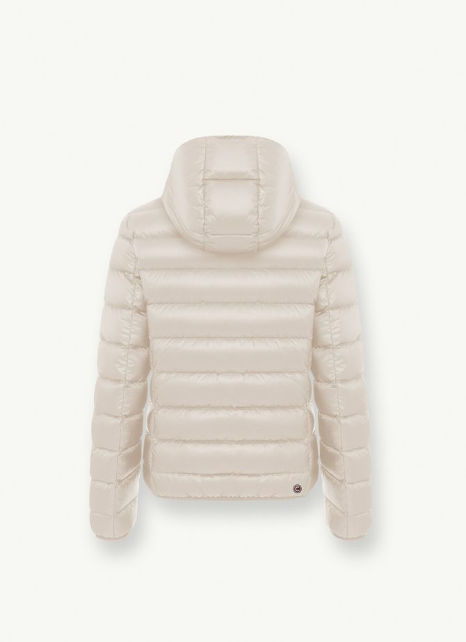 Iridescent down jacket with fixed hood - Image 5