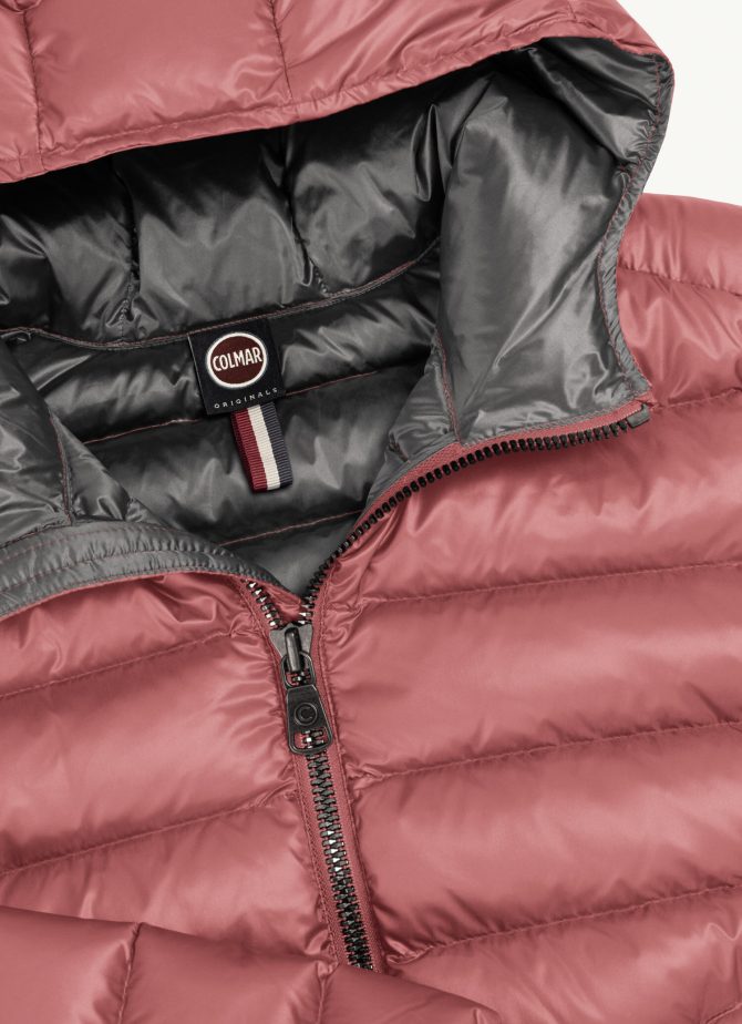 Iridescent down jacket with fixed hood - Image 6