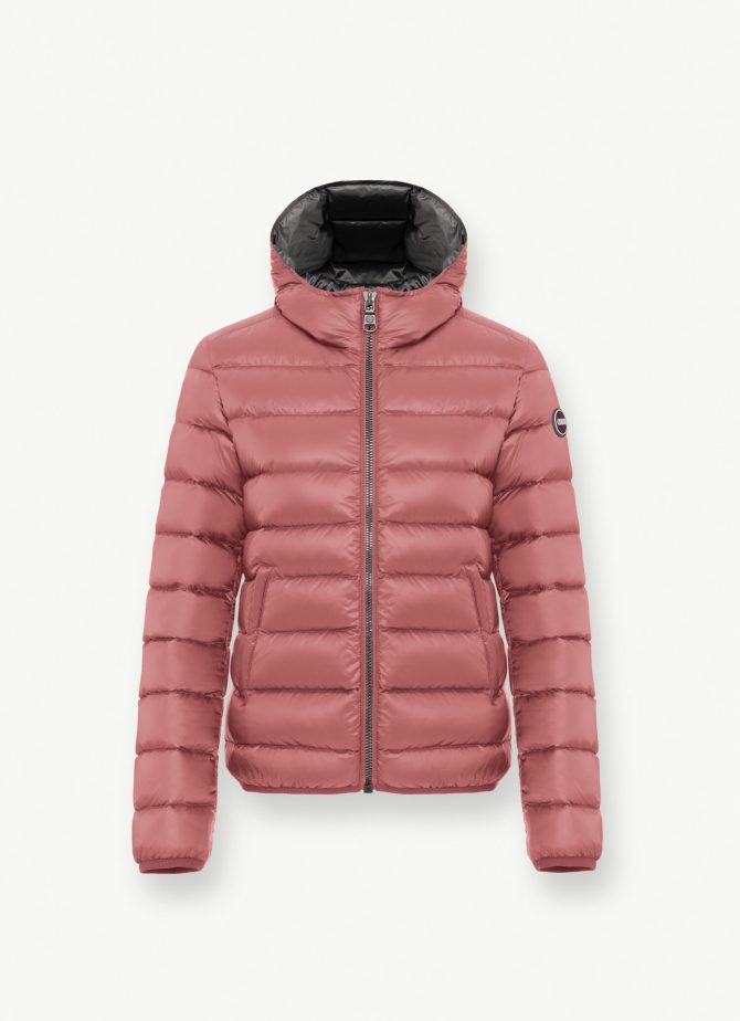 Iridescent down jacket with fixed hood - Image 4