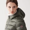 Iridescent down jacket with fixed hood - Image 3