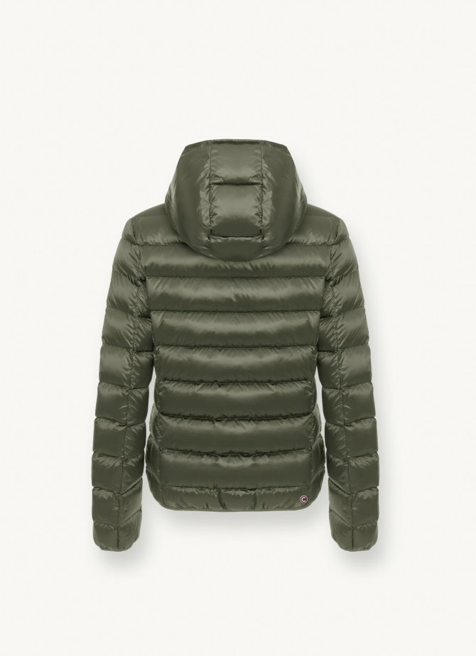 Iridescent down jacket with fixed hood - Image 5