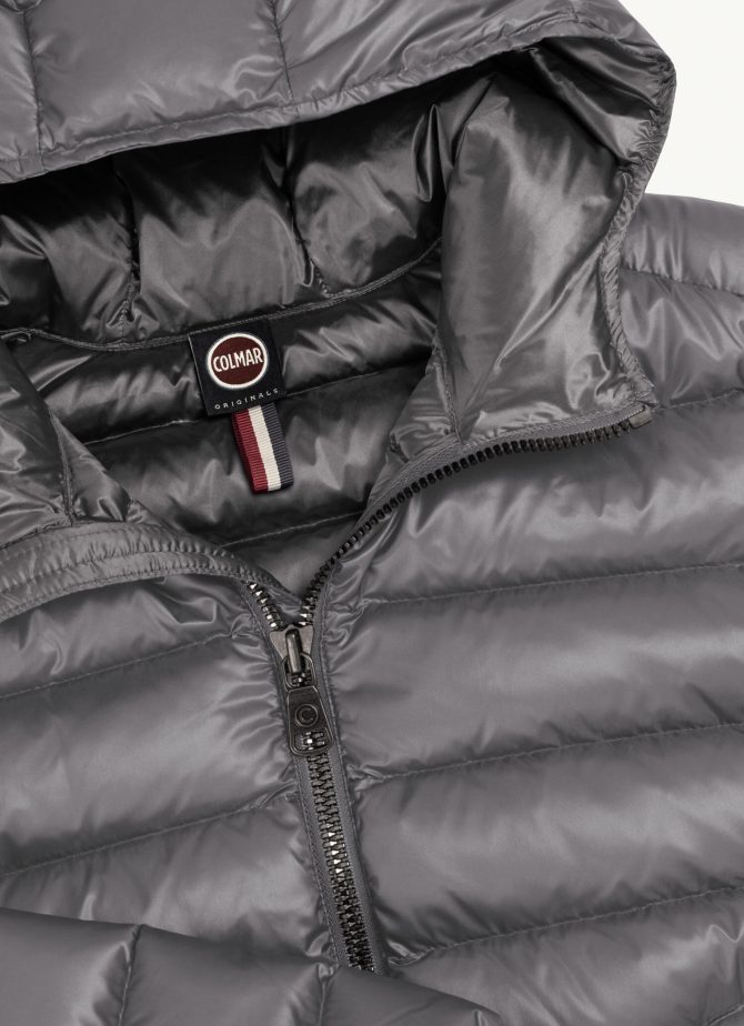 Iridescent down jacket with fixed hood - Image 6