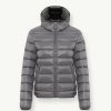 Iridescent down jacket with fixed hood - Image 4