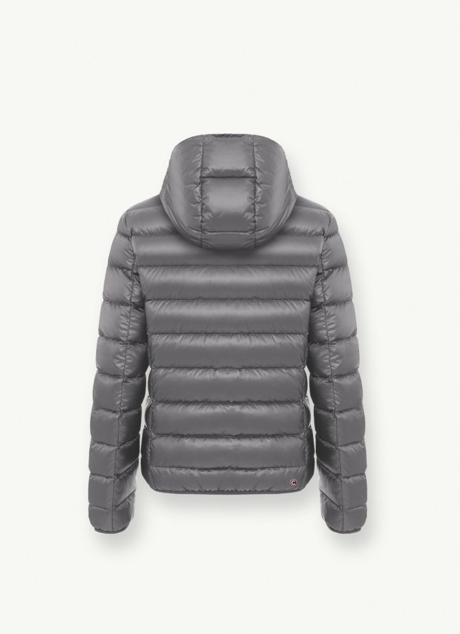 Iridescent down jacket with fixed hood - Image 5