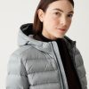 Iridescent down jacket with fixed hood - Image 3