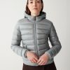 Iridescent down jacket with fixed hood - Image 2
