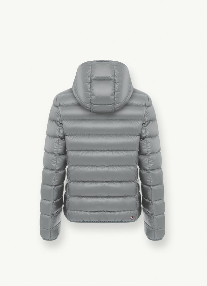 Iridescent down jacket with fixed hood - Image 5