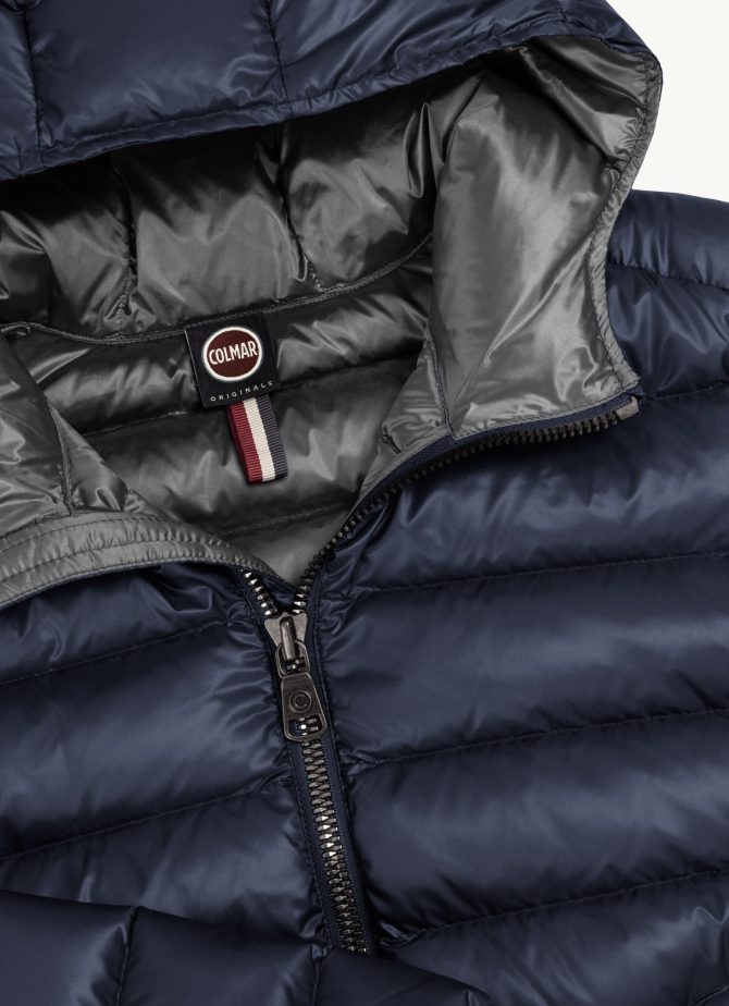 Iridescent down jacket with fixed hood - Image 6
