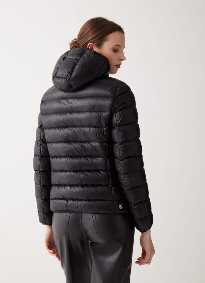 Iridescent down jacket with fixed hood - Image 3