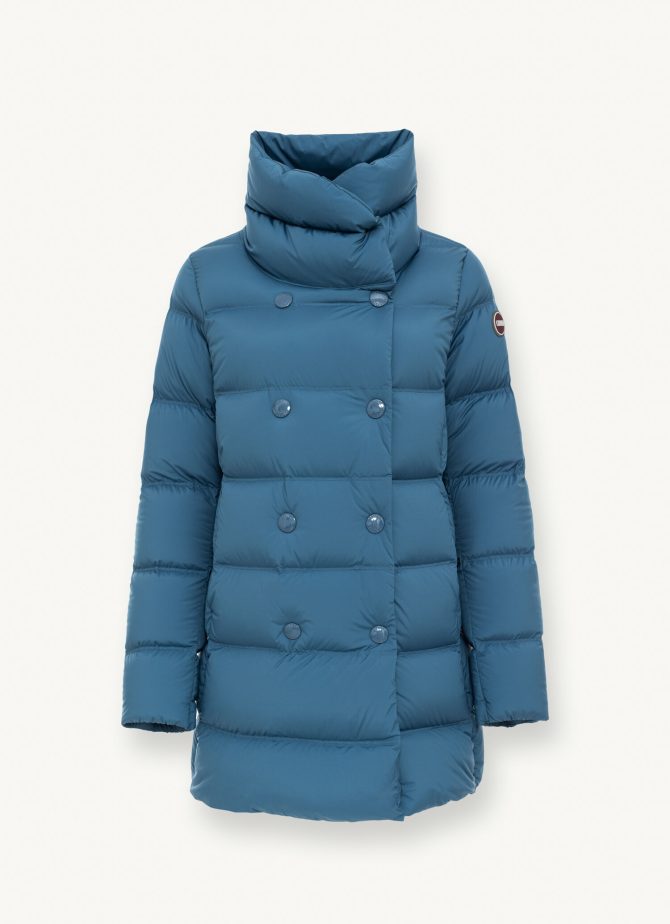 Stretch down coat with turtle neck - Image 4