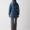 Long iridescent down jacket with detachable hood - Image 3