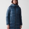 Long iridescent down jacket with detachable hood - Image 2