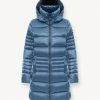 Long iridescent down jacket with detachable hood - Image 4