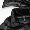 Long iridescent down jacket with detachable hood - Image 6