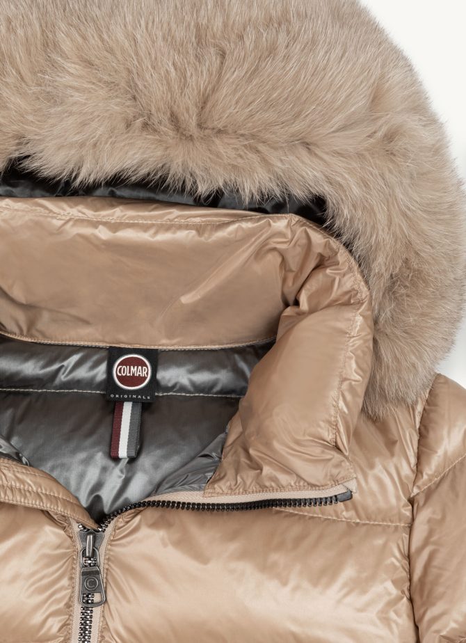 Longline iridescent recycled fabric down jacket - Image 6