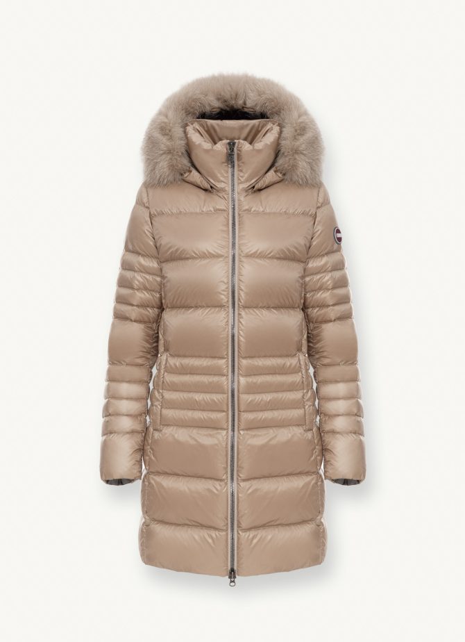 Longline iridescent recycled fabric down jacket - Image 4
