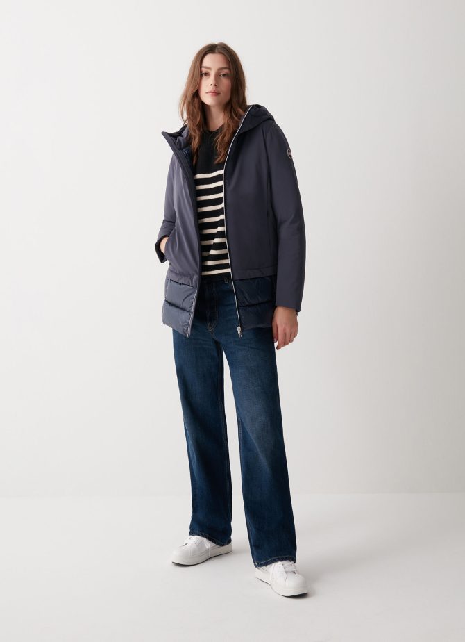 Long down jacket in 3-layer fabric - Image 2