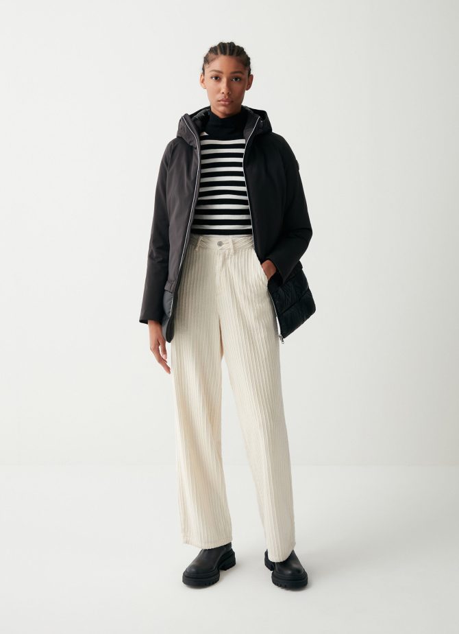 Long down jacket in 3-layer fabric