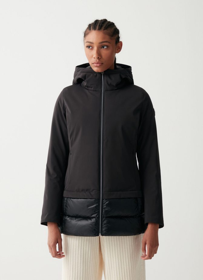 Long down jacket in 3-layer fabric - Image 2