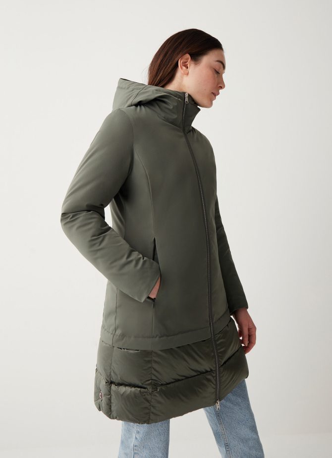 Down jacket with hood in 3-layer fabric - Image 2