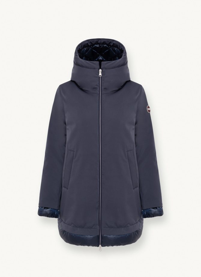 Satin down jacket with fixed hood - Image 4