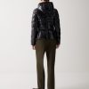 Down jacket with fixed hood in shiny fabric - Image 3