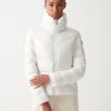 Down jacket with high collar in shiny fabric - Image 2