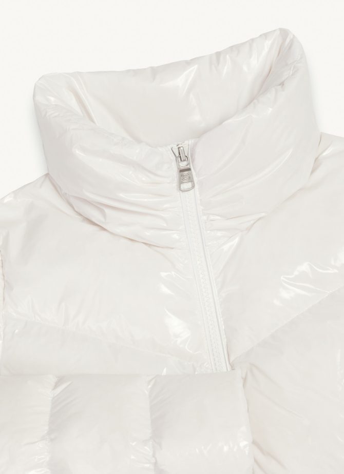 Down jacket with high collar in shiny fabric - Image 6