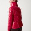 Down jacket with high collar in shiny fabric - Image 2