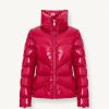 Down jacket with high collar in shiny fabric - Image 4