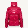 Down jacket with high collar in shiny fabric - Image 5