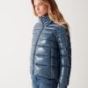Down jacket with high collar and elasticated cuffs - Image 2