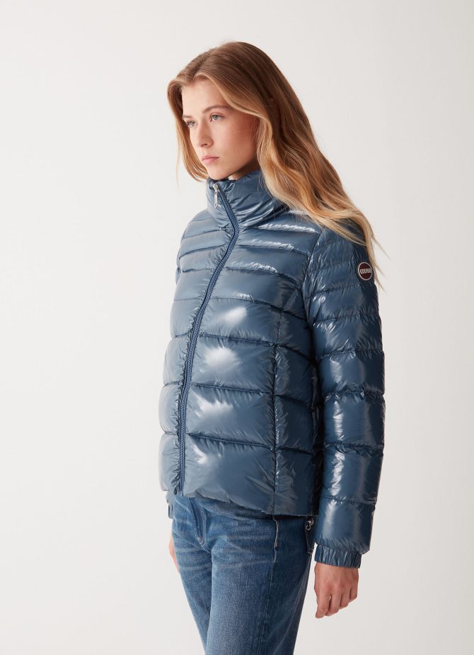 Down jacket with high collar and elasticated cuffs - Image 2