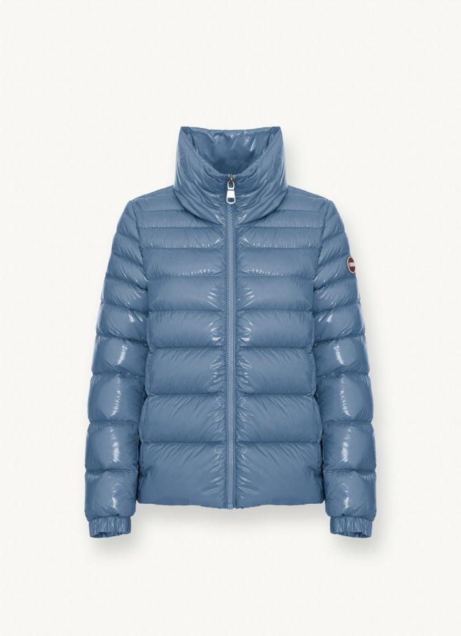 Down jacket with high collar and elasticated cuffs - Image 4