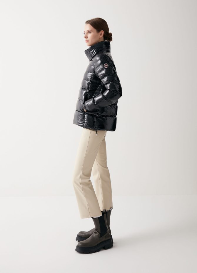 Down jacket with high collar and elasticated cuffs - Image 2