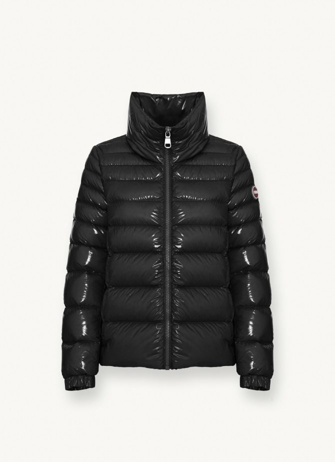 Down jacket with high collar and elasticated cuffs - Image 4