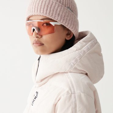 Puffy ski jacket with customised band