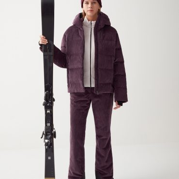 Puffy ski jacket with customised band