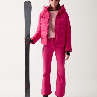 Puffy ski jacket with customised band