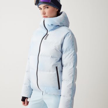 Ski jacket in printed rip-stop