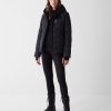 Stretch ski jacket with wide hood-collar