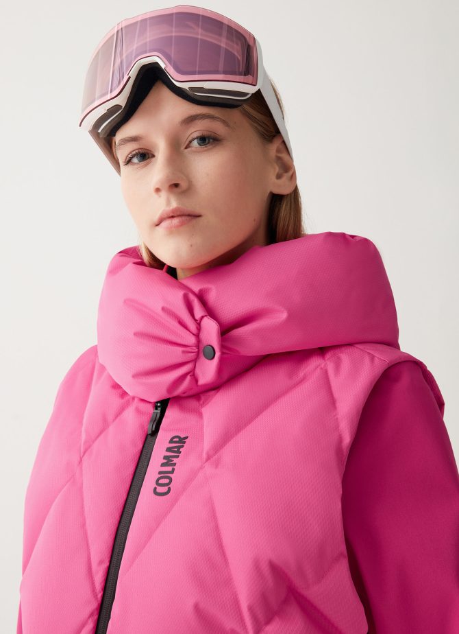 Stretch ski gilet with wide hood-collar - Image 2
