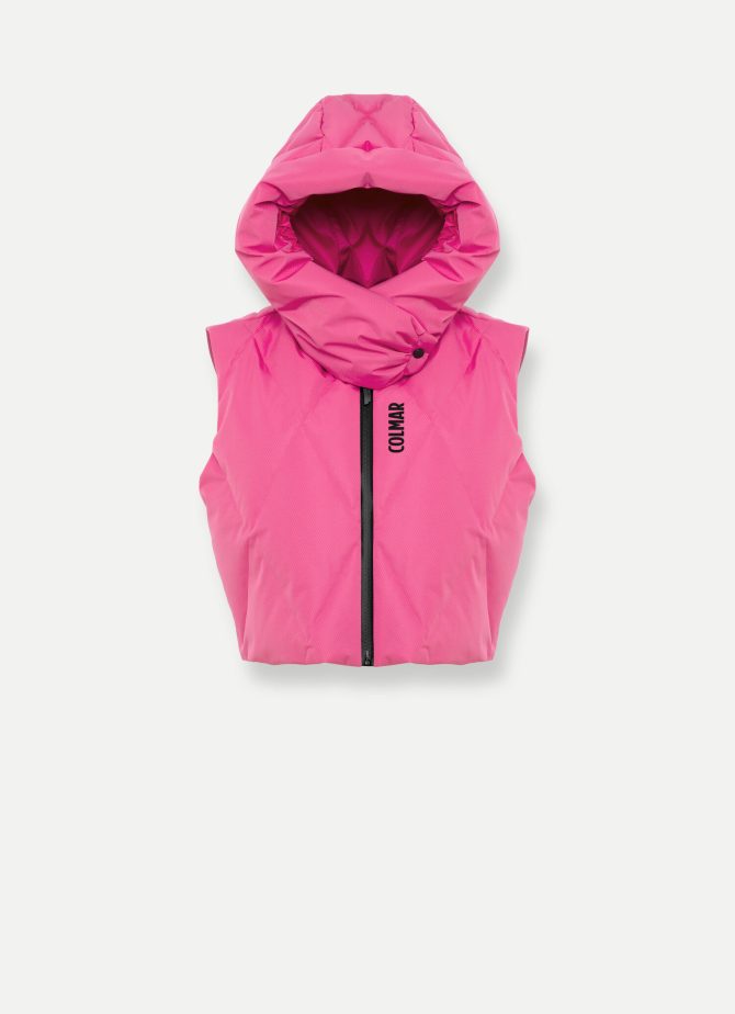 Stretch ski gilet with wide hood-collar - Image 4
