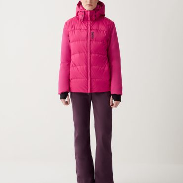Textured fabric and softshell ski jacket