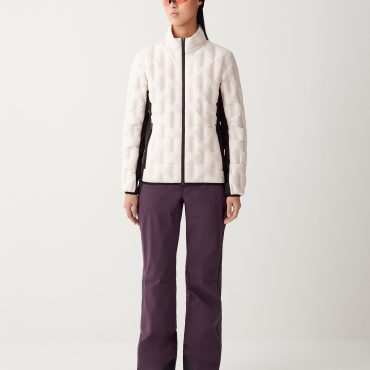 Down jacket with zipped pockets
