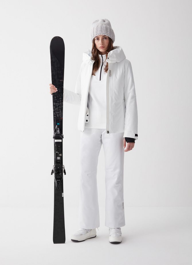 Stretch ski jacket with hood-collar