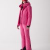 Stretch ski jacket with hood-collar