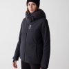 Stretch ski jacket with hood-collar